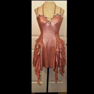 Sugar Thrillz Dolls Kill ‘GOSSAMER KISSES’ Pink Iridescent Corset Dress XL NWT